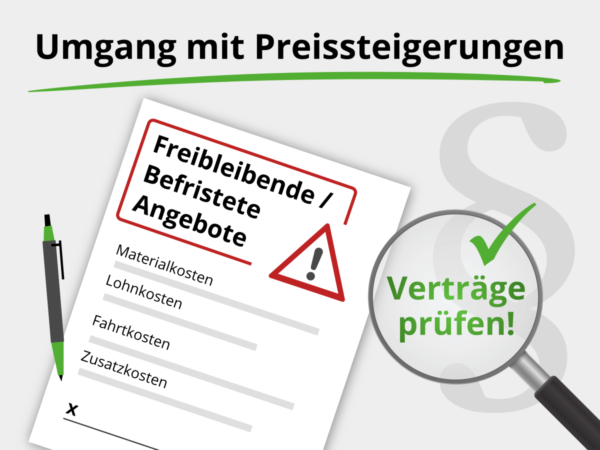 Umgang mit Preissteigerungen Handwerkersoftware vom Profi